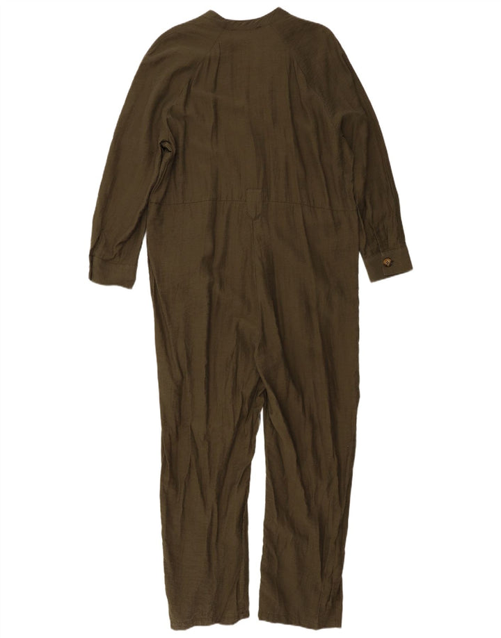 Macacão feminino ZARA UK 18 XL cáqui Lyocell