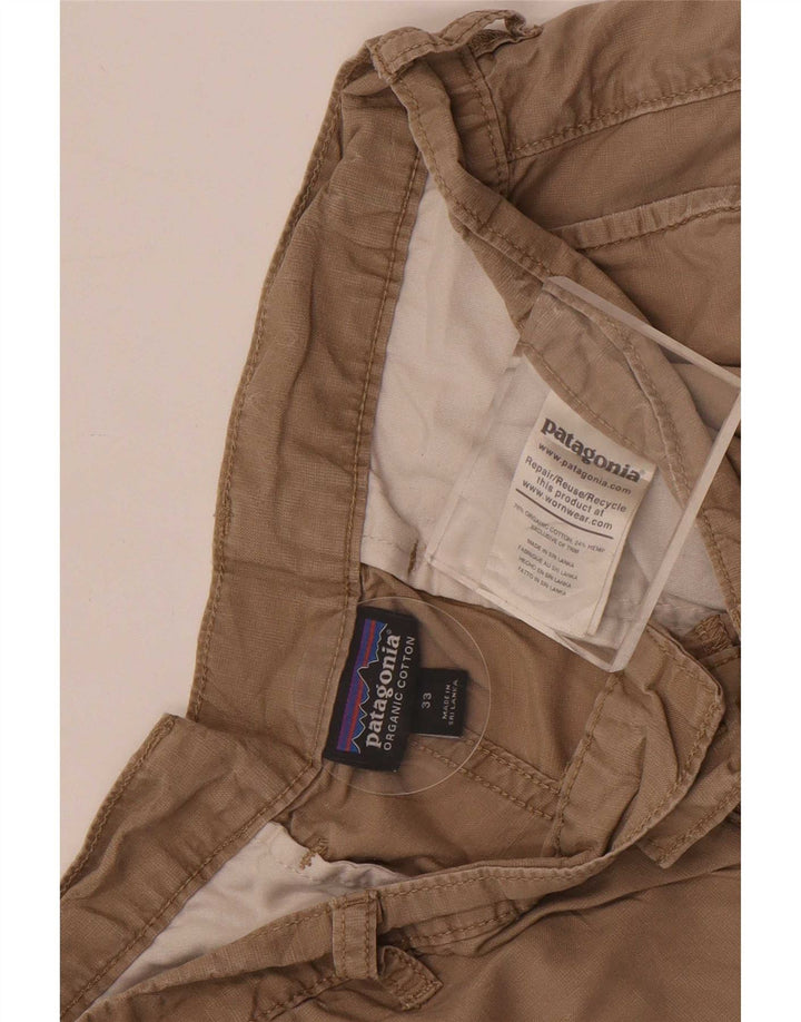 Patagonia Mens Chino Shorts W33 Algodão Bege Médio