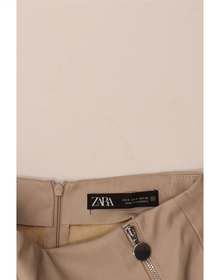 Zara Womens Skort Pequeno W26 Bege
