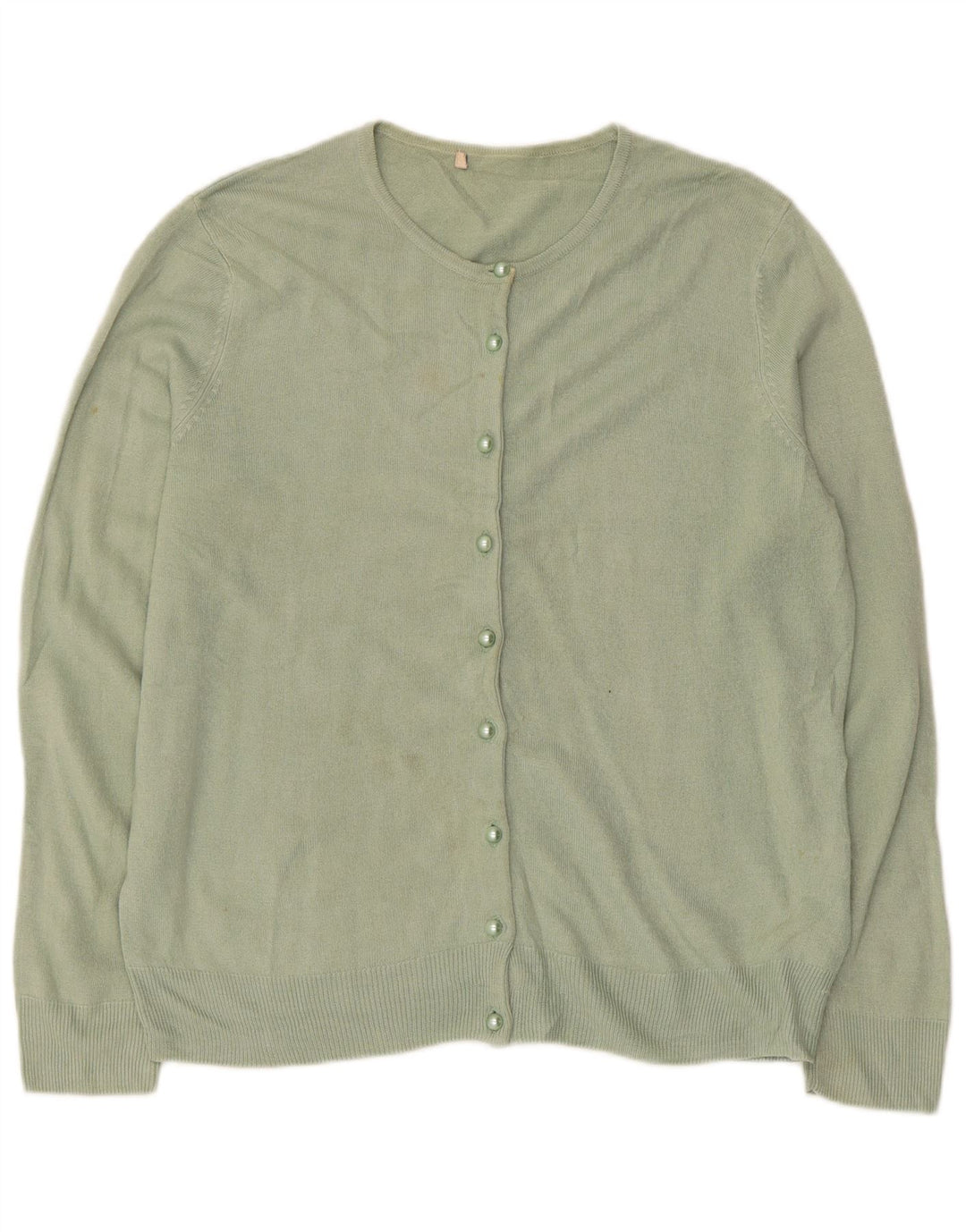 Suéter cardigã feminino Marks & Spencer Reino Unido 14 grande acrílico verde