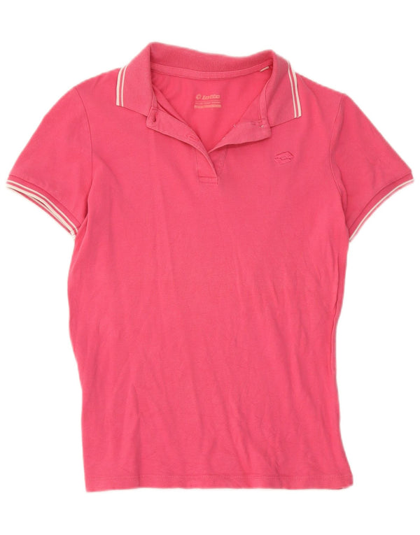 Camisa polo feminina Lotto UK 14 grande rosa