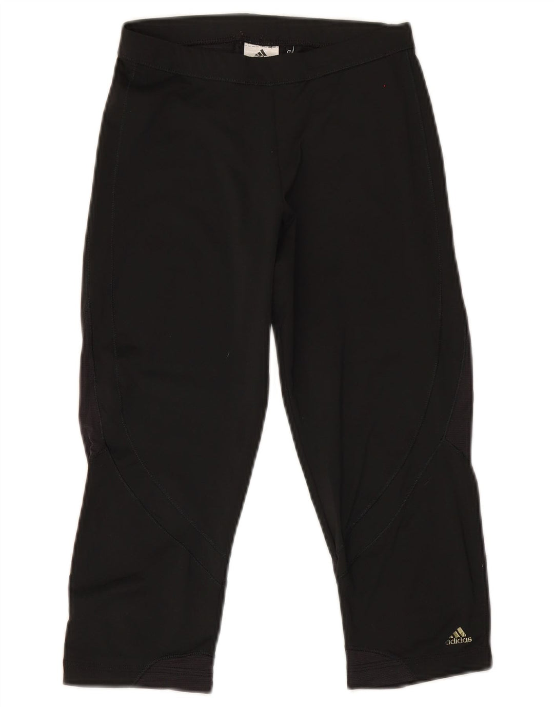 Adidas Womens Climacool Capri Leggings UK 10 Pequeno Poliéster Preto