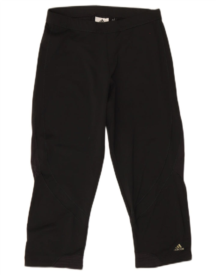 Adidas Womens Climacool Capri Leggings UK 10 Pequeno Poliéster Preto