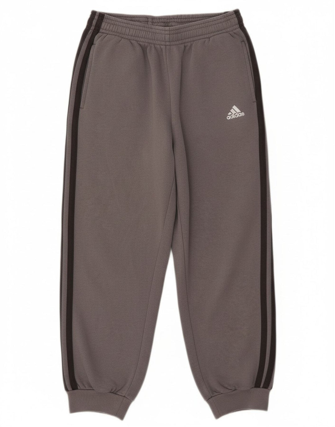 Adidas meninos calças de treino joggers 7-8 anos cinza algodão