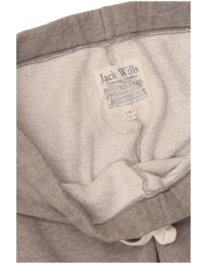 Calça esportiva feminina JACK WILLS com estampa gráfica e joggers Reino Unido 8 pequeno cinza
