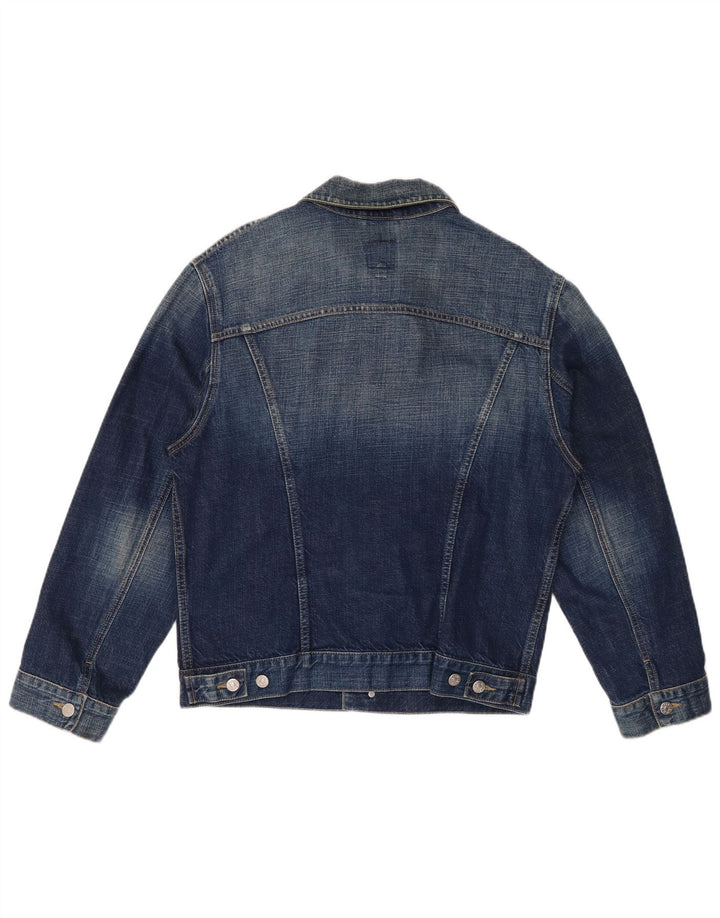 Jaqueta jeans feminina RIFLE Reino Unido 16 grande algodão azul
