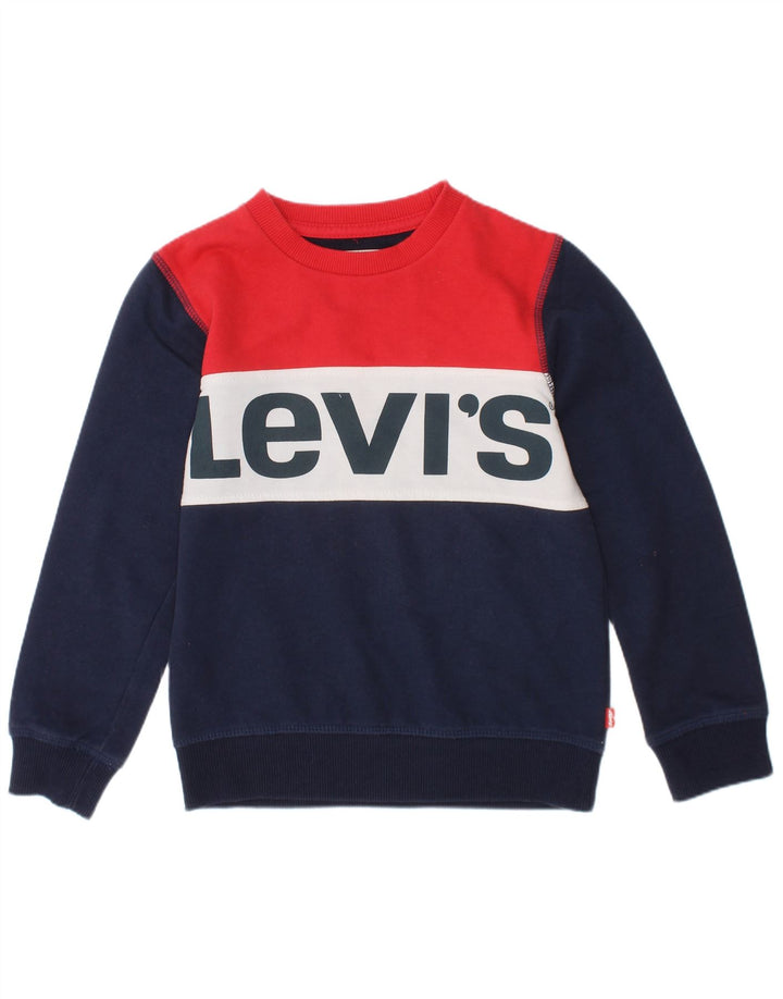 Moletom masculino Levi's 4-5 anos azul marinho Colourblock clássico