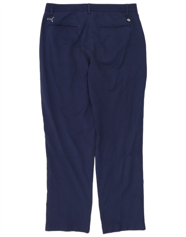 Calças PUMA masculinas Slim Chino W34 L32 azul marinho poliéster