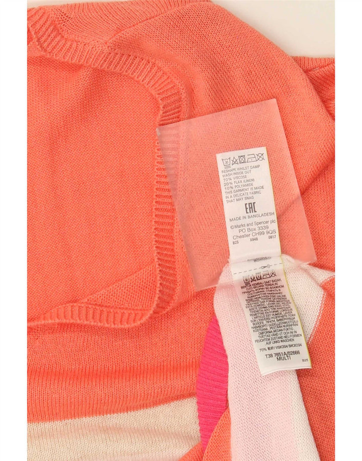 Suéter feminino Marks & Spencer com decote em V Reino Unido 24 4XL multicolorido
