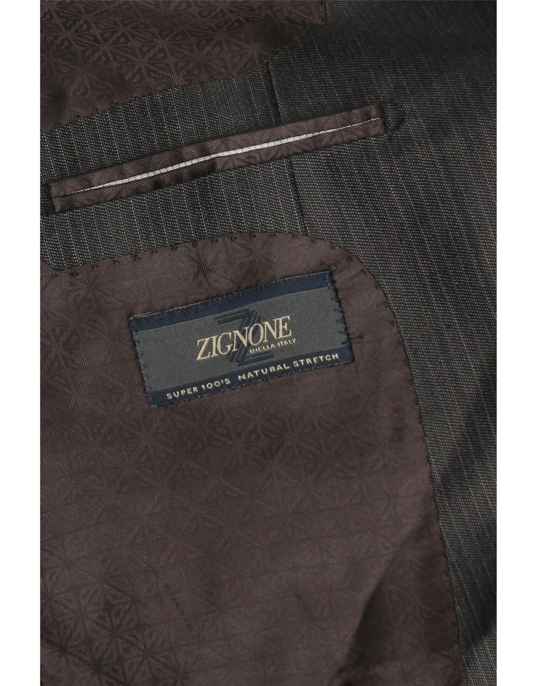 Jaqueta blazer masculina Zignone com 2 botões Reino Unido 38 cinza médio