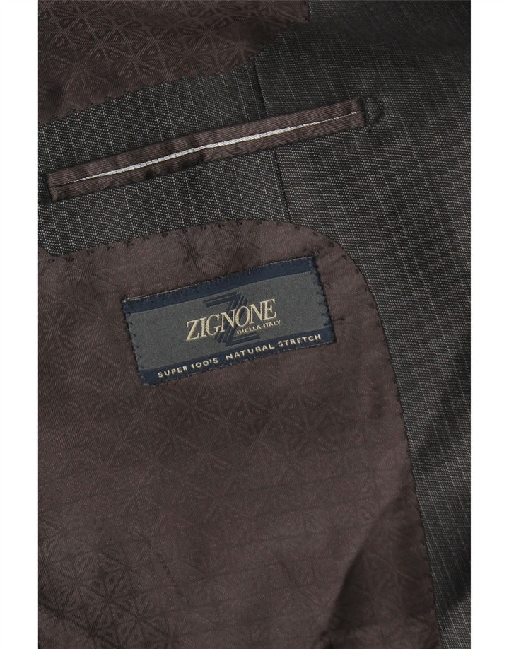Jaqueta blazer masculina Zignone com 2 botões Reino Unido 38 cinza médio