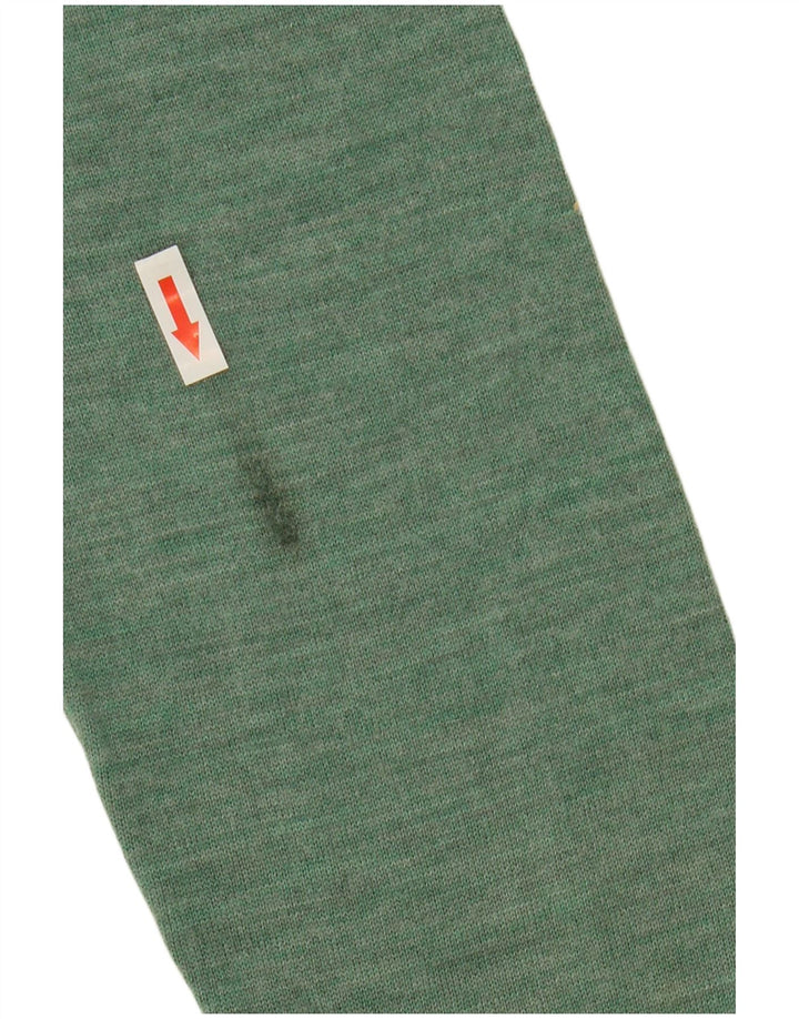Suéter masculino John Lewis com gola redonda, lã merino verde médio