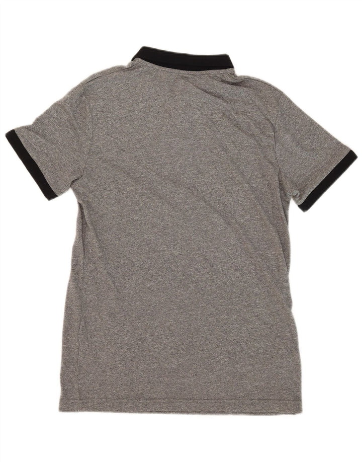 Camisa polo masculina de rugby JULES Slim Fit algodão cinza médio