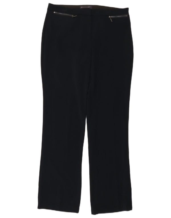 Calça casual feminina Marks & Spencer Reino Unido 12 médio W32 L30 azul marinho