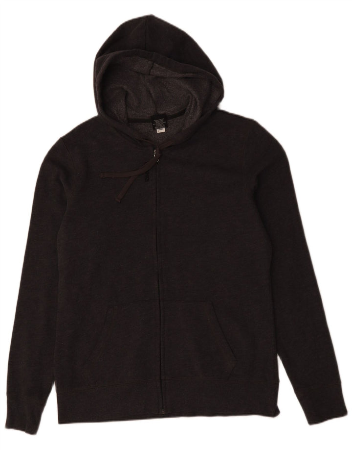 Suéter masculino com capuz e zíper REEBOK algodão cinza grande