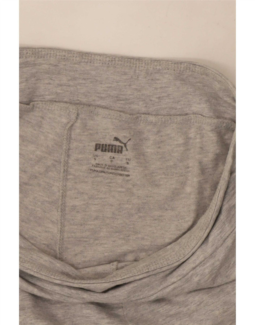 Calça legging feminina Puma UK 8 pequena cinza manchada de algodão