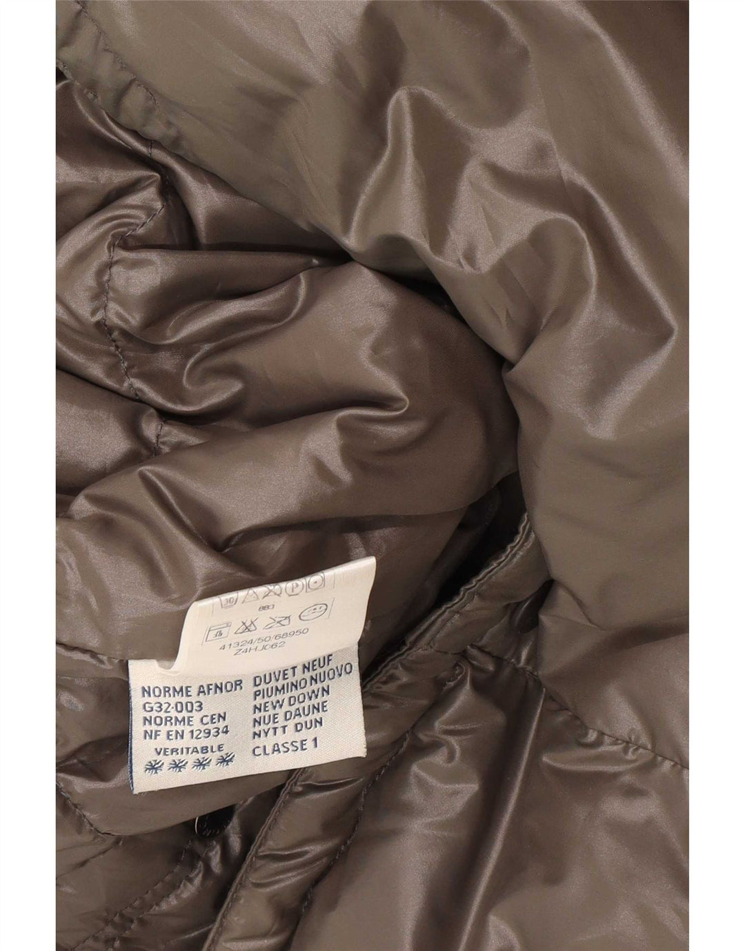 Jaqueta acolchoada com capuz masculina Moncler tamanho 0 XS poliamida cáqui