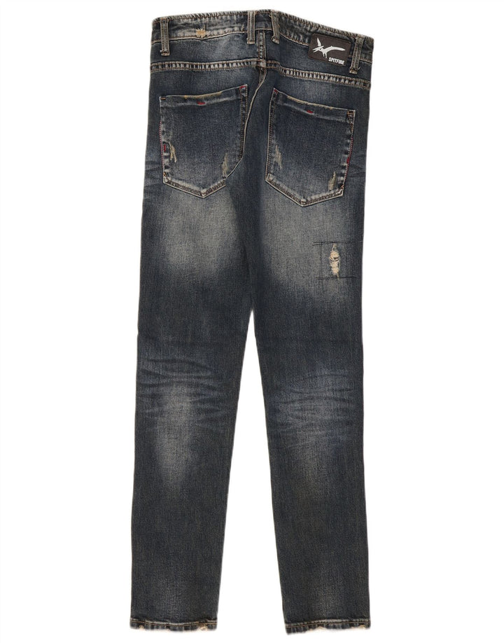 Calça jeans slim masculina SPITFIRE W30 L31 algodão azul marinho