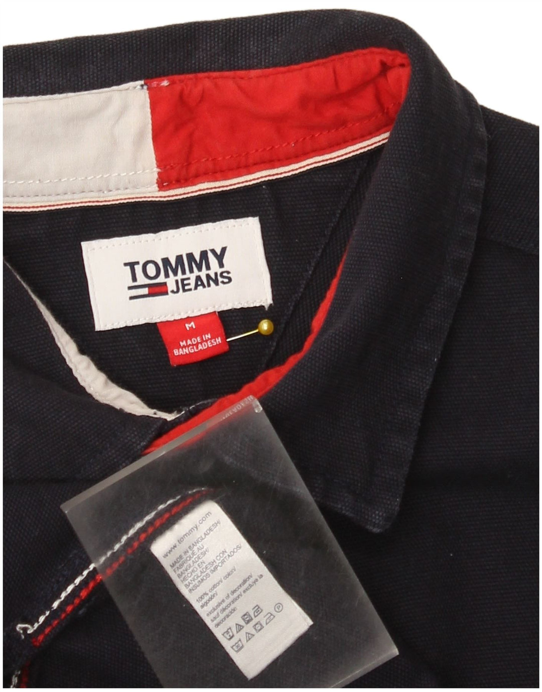 Camisa masculina Tommy Hilfiger Graphic Lumberjack médio algodão azul marinho