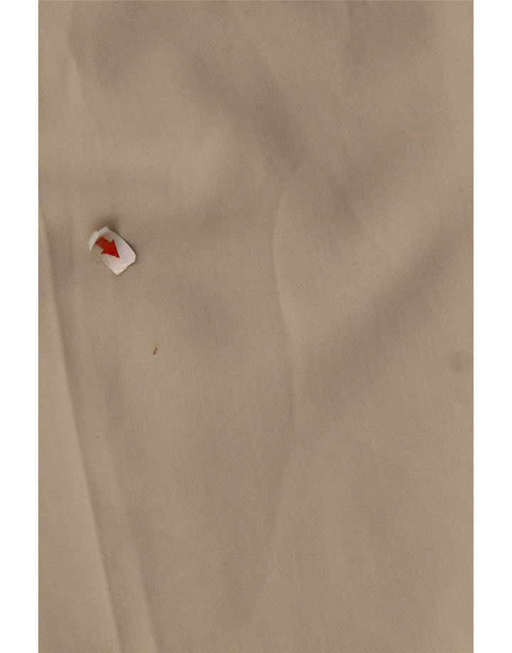 Zara Calça feminina de terno cônico médio W28 L26 poliéster branco