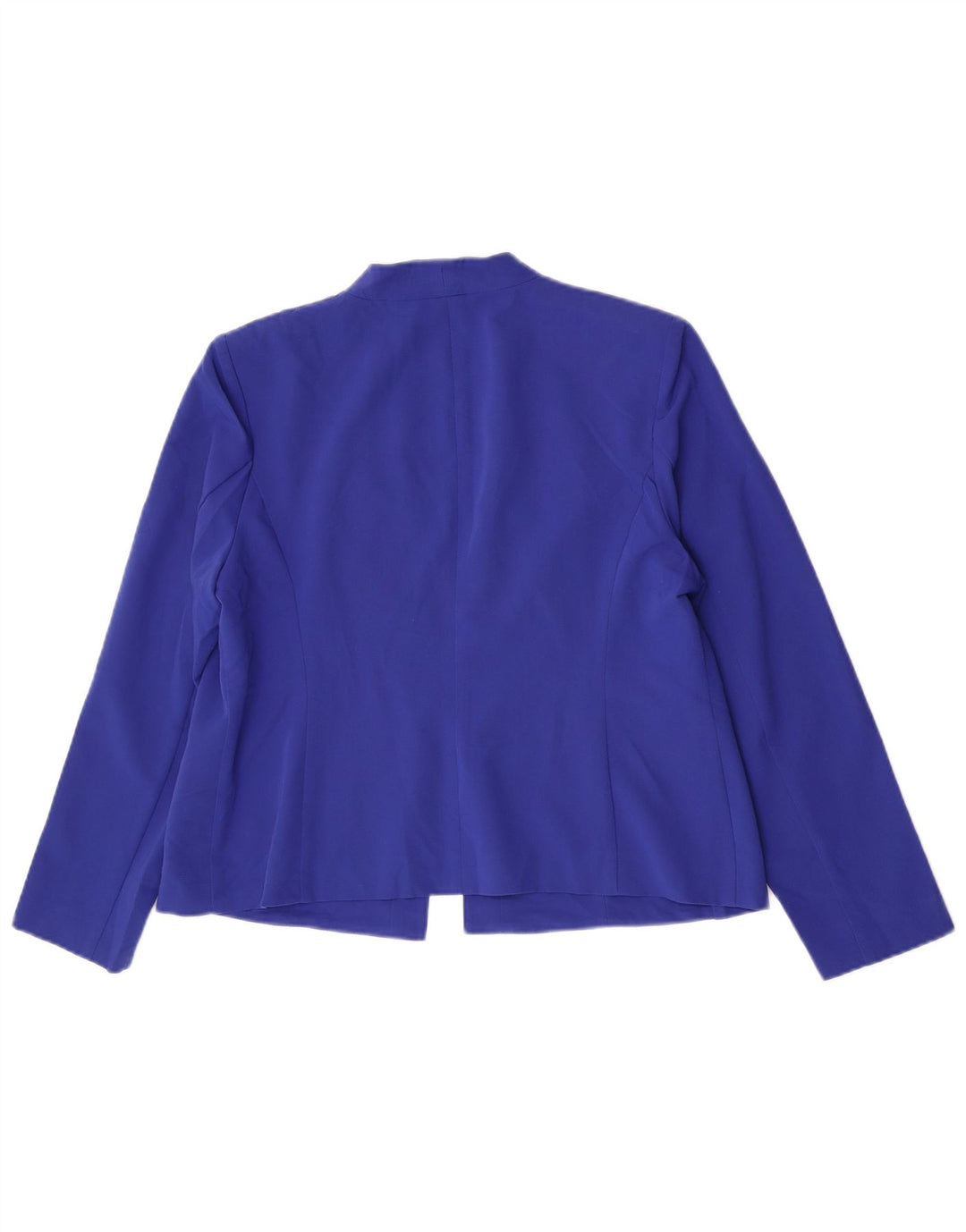 Jaqueta Blazer aberta feminina Marks & Spencer Reino Unido 16 grande azul poliéster
