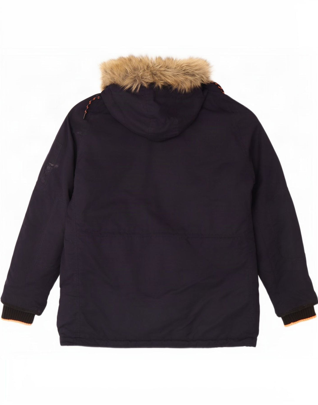 Jaqueta Parka masculina Superdry com capuz UK 44 2XL poliéster azul marinho
