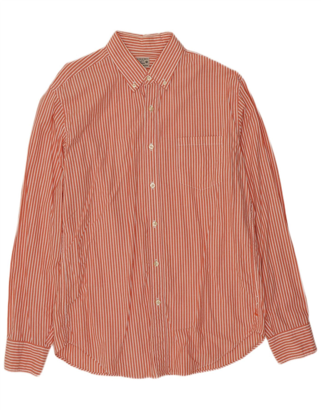Camisa masculina J. Crew algodão risca de giz rosa médio