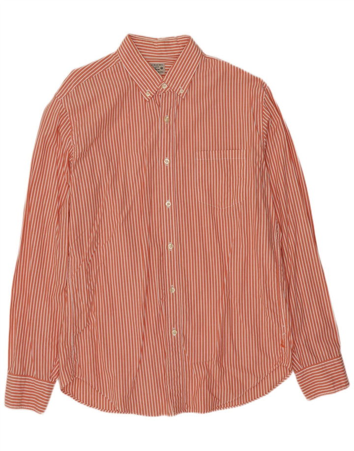 Camisa masculina J. Crew algodão risca de giz rosa médio