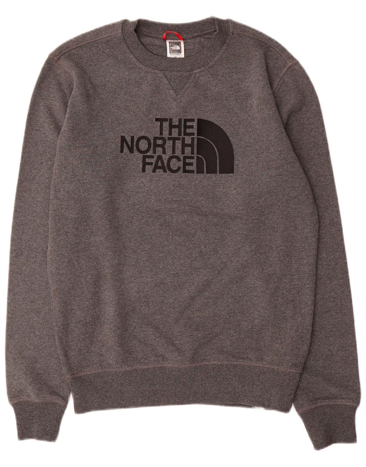 The North Face Mens Graphic Moletom Jumper Pequeno Algodão Cinza