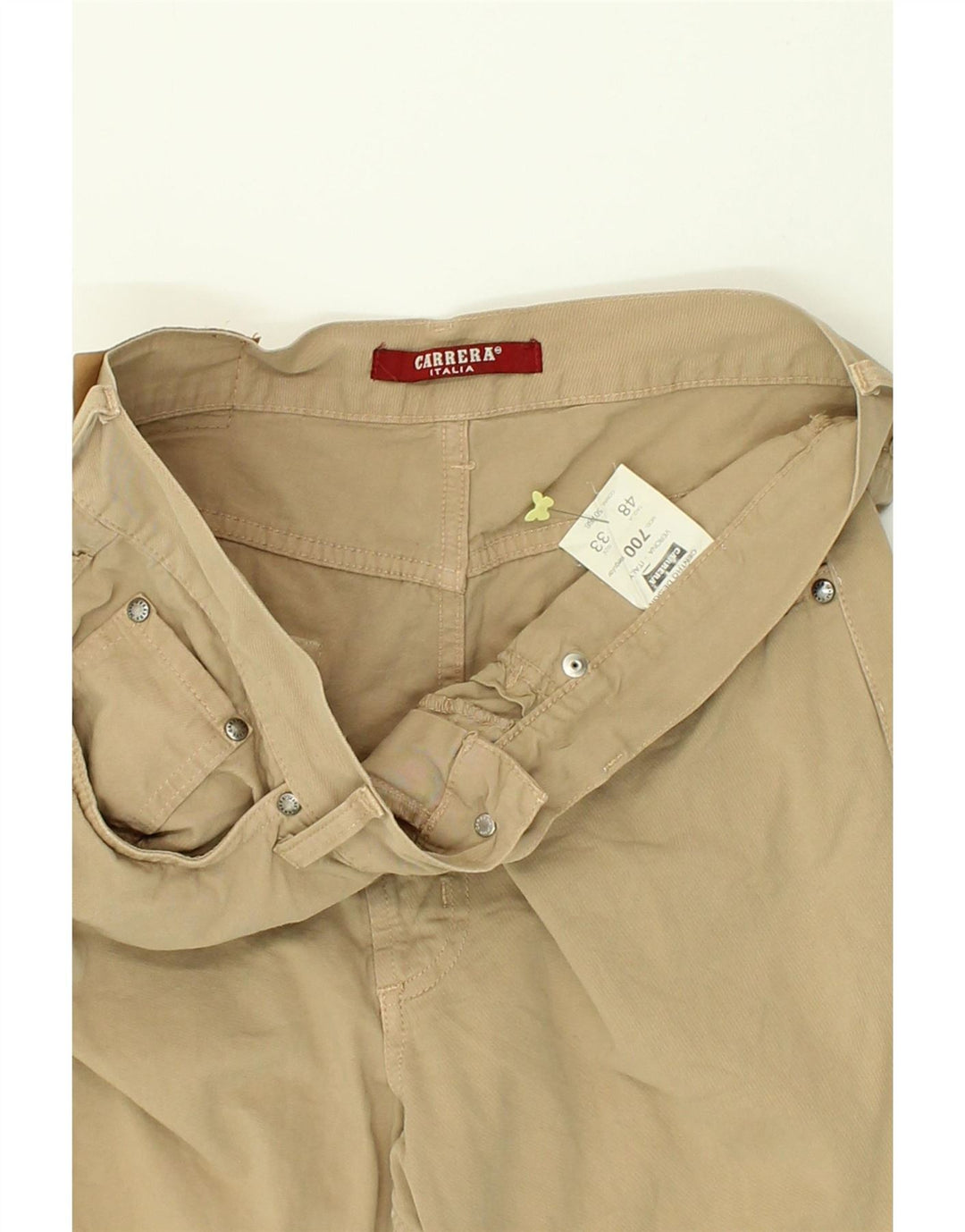 CARRERA Mens 700 Slim Casual Trousers W33 L29 Beige Cotton Vintage Carrera and Second-Hand Carrera from Messina Hembry 