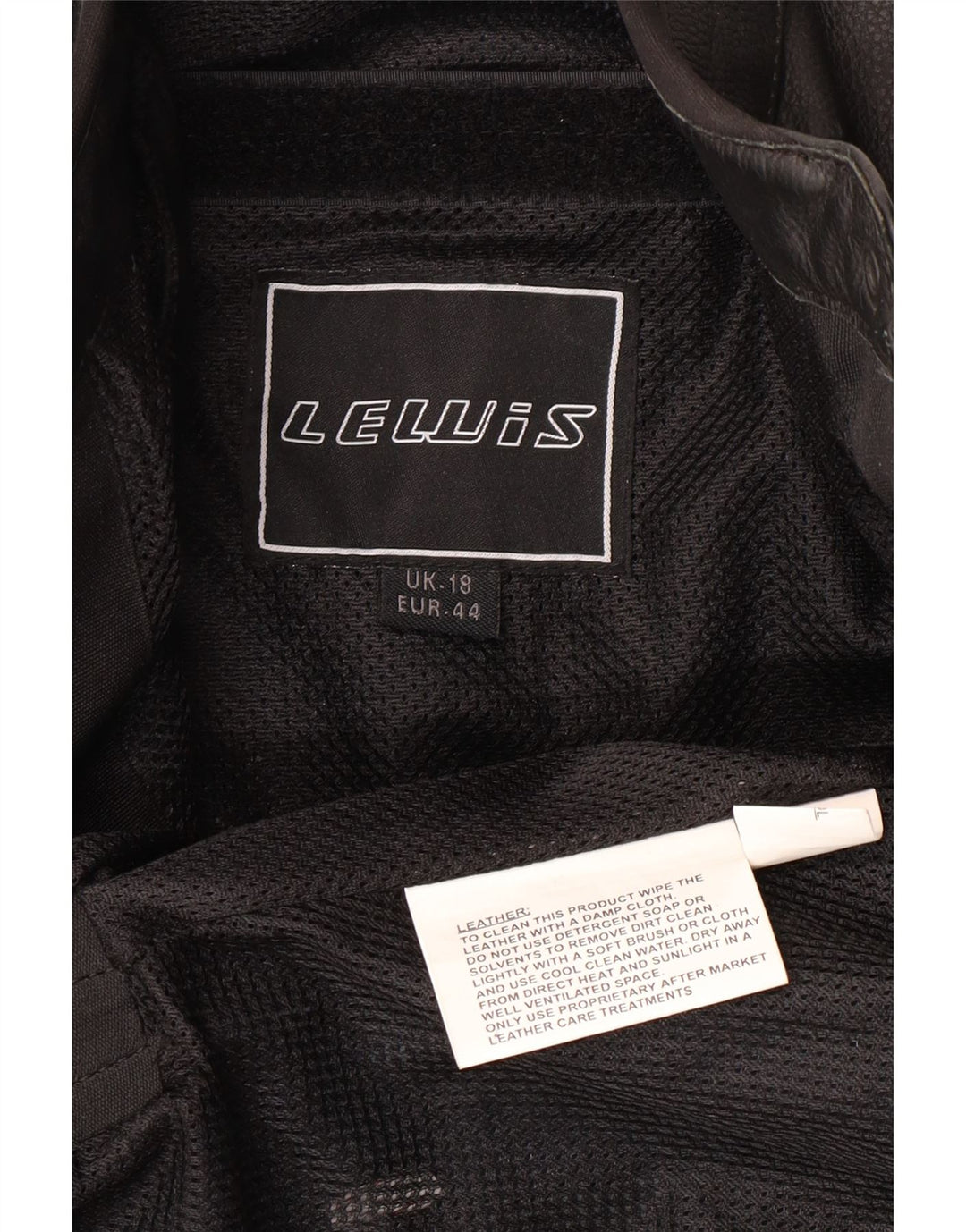 LEWIS Jaqueta feminina de couro para motociclista UK 18 XL couro preto