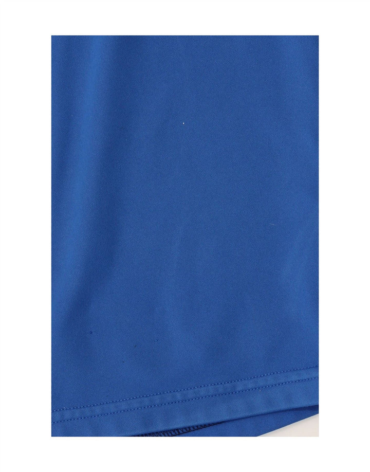 NIKE Boys Zip Neck Tracksuit Top Jacket 8-9 Years Small Blue Colourblock