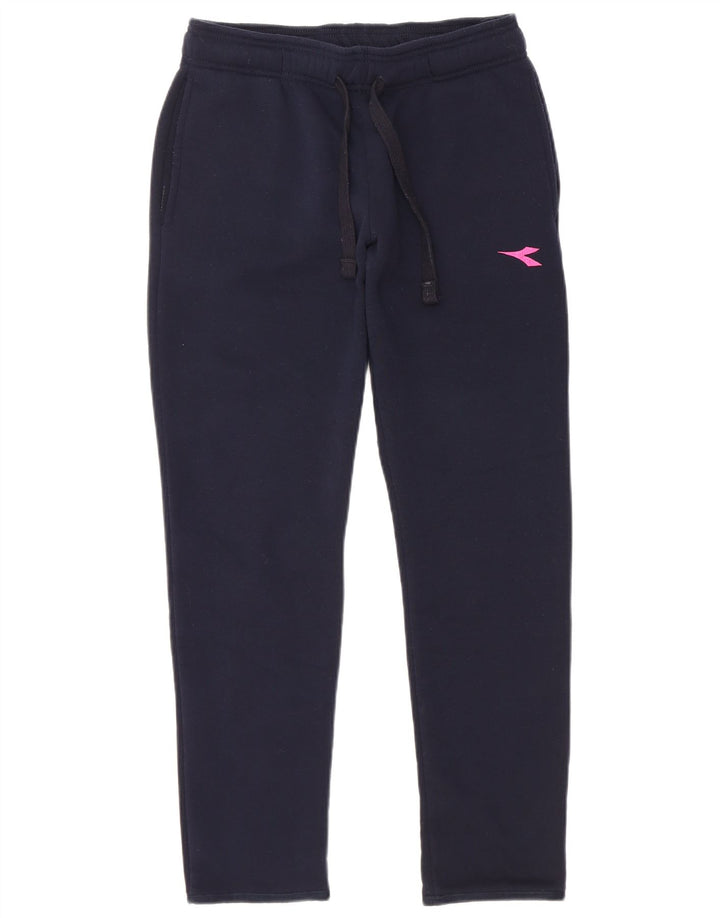 Calça de treino feminina Diadora UK 12 poliéster azul marinho médio