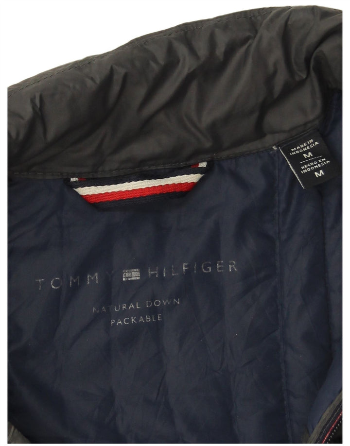 Jaqueta acolchoada masculina Tommy Hilfiger Reino Unido 38 Nylon cinza médio
