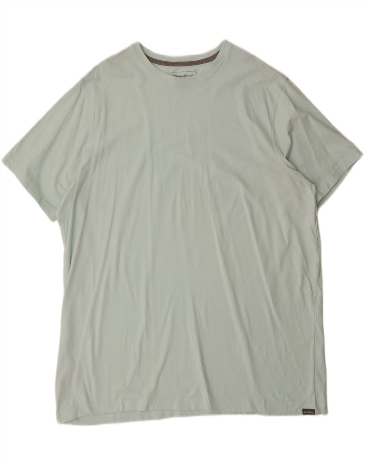 EDDIE BAUER Mens Tall T-Shirt Top 2XL Green Cotton Vintage Eddie Bauer and Second-Hand Eddie Bauer from Messina Hembry 