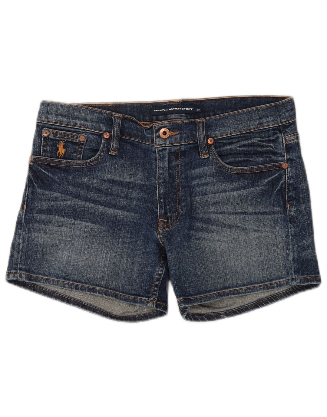 Shorts jeans feminino Ralph Lauren W29 algodão azul médio