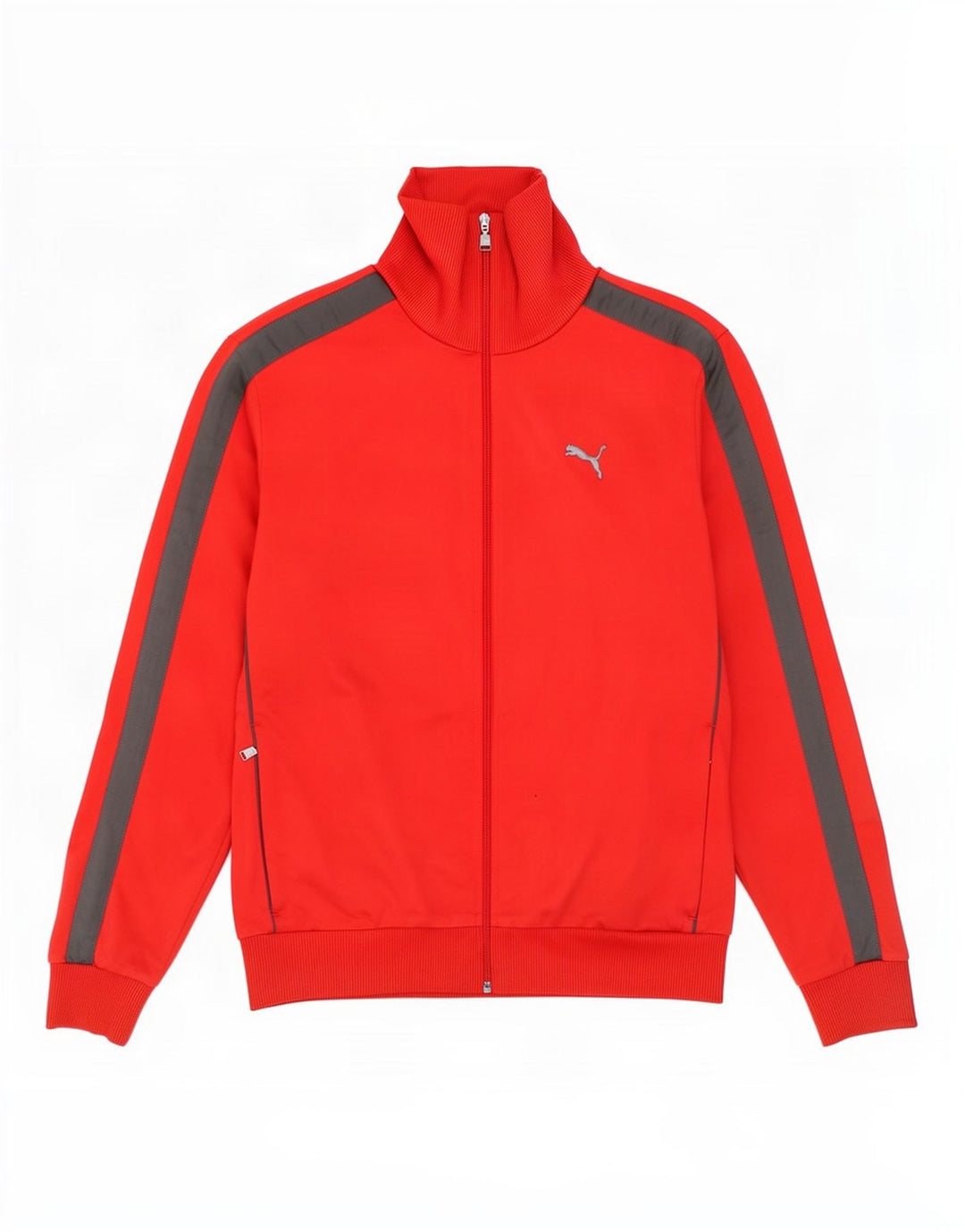 Puma Mens Tracksuit Top Jacket Grande Poliéster Colorblock Vermelho