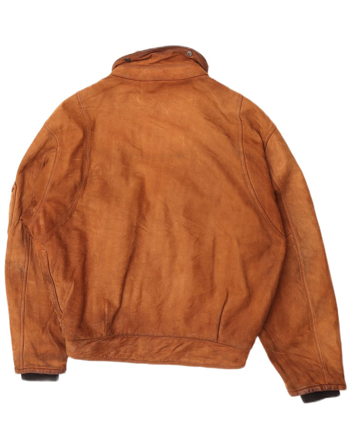 Jaqueta masculina de couro Dainese Loose Fit IT 50 couro marrom médio