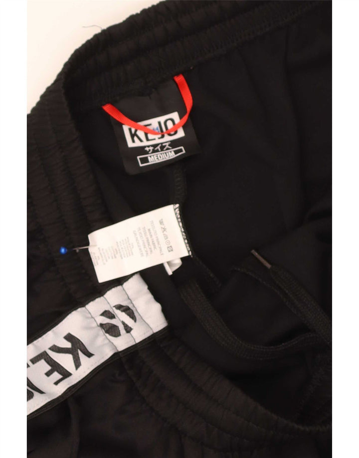 Kejo Mens Graphic Sport Shorts Médio Preto Colorblock Poliéster