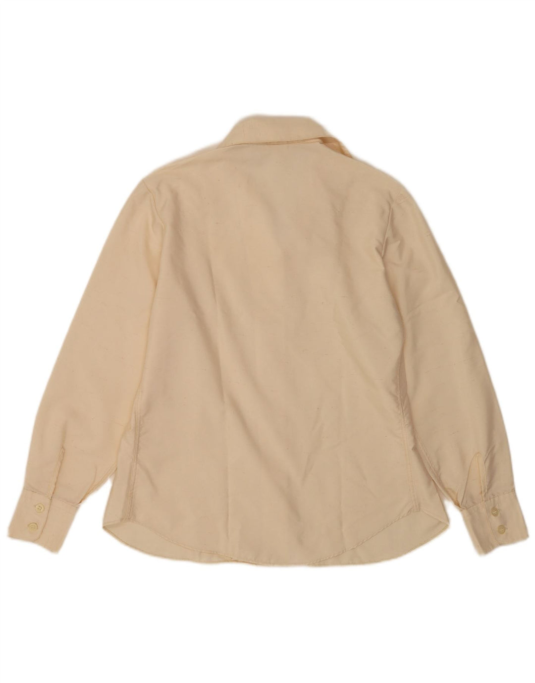 Camisa Blusa Feminina Vintage Reino Unido 12 Médio Off White Poliamida