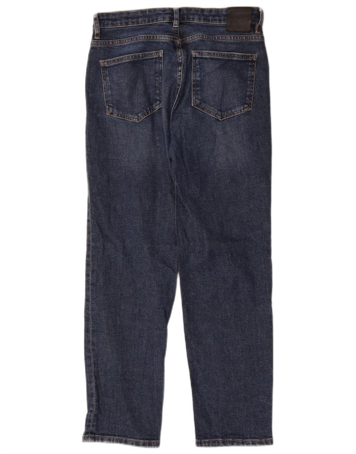 Jeans retos femininos Massimo Dutti W30 L27 algodão azul
