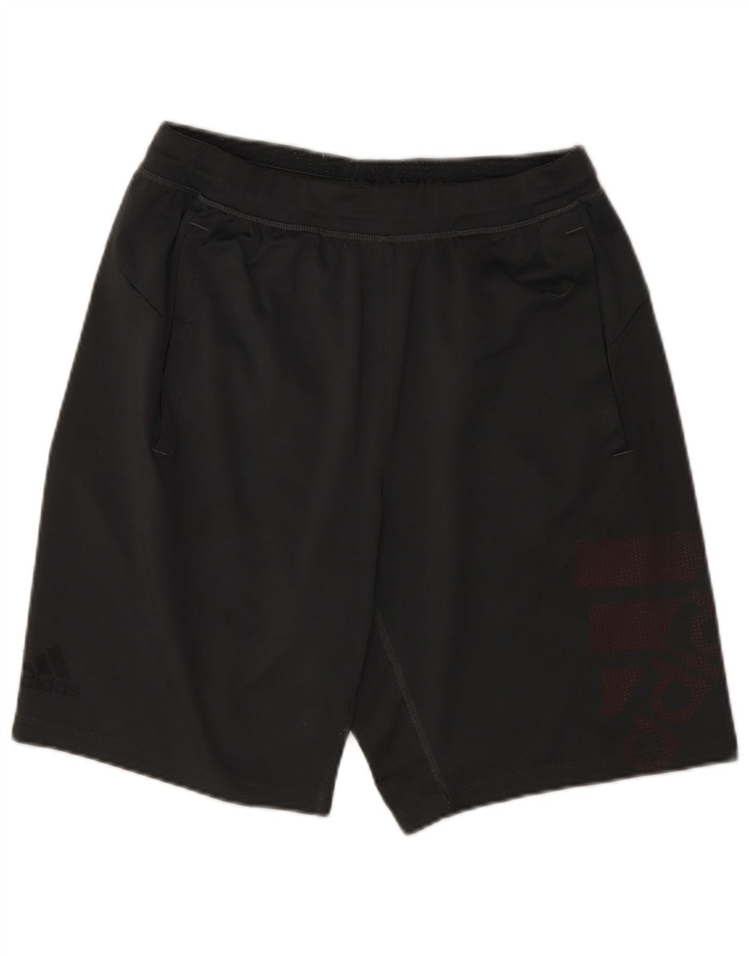 Shorts esportivos gráficos masculinos Adidas pequeno poliéster cinza