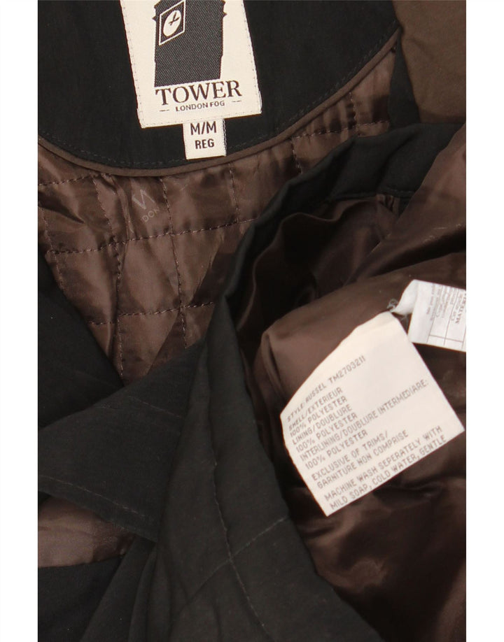 Jaqueta utilitária masculina LONDON FOG UK 38 poliéster preto médio