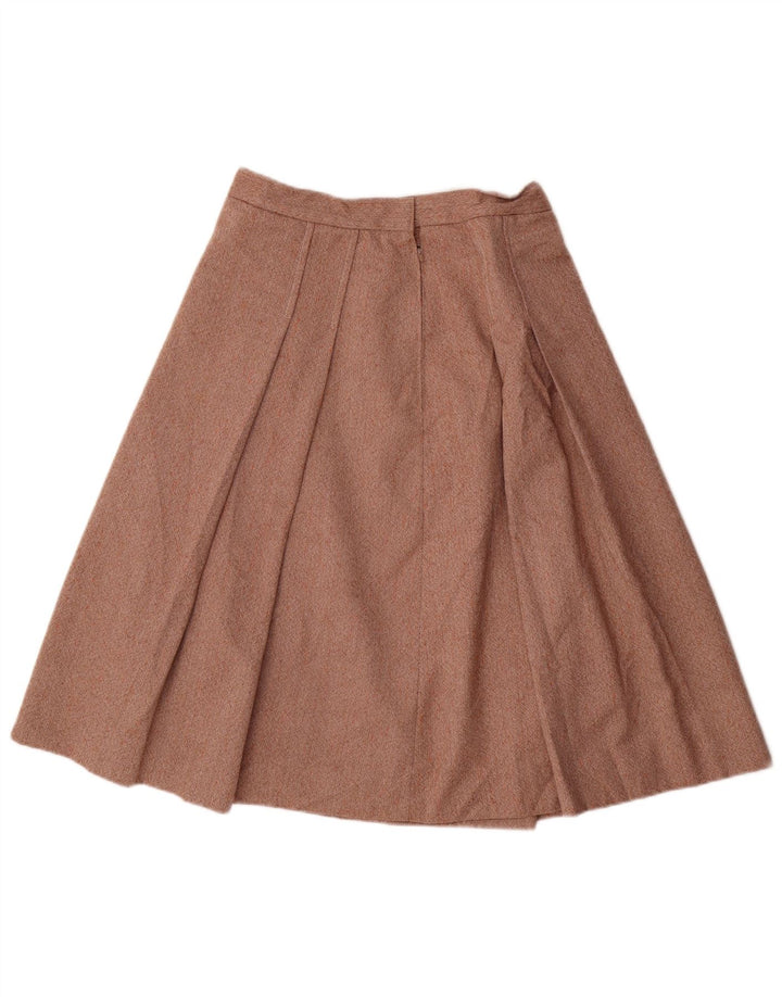 Saia feminina vintage plissada linha A W26 pequena marrom