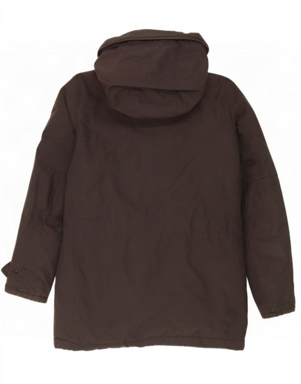Casaco acolchoado com capuz masculino Woolrich Reino Unido 36 algodão cinza pequeno