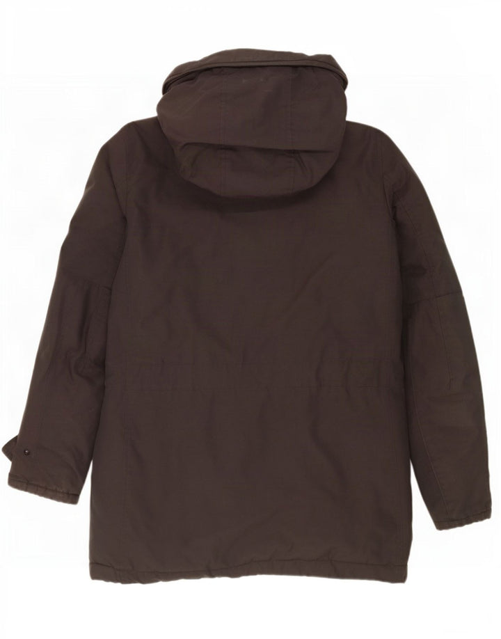 Casaco acolchoado com capuz masculino Woolrich Reino Unido 36 algodão cinza pequeno
