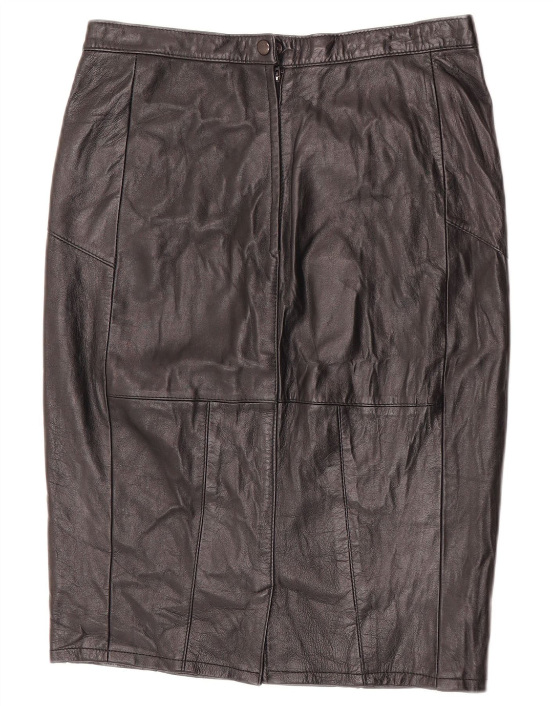 Saia feminina de couro VINTAGE W30 média preta