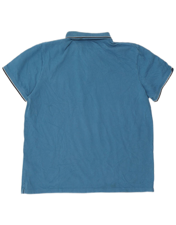 Camisa polo masculina Timberland Slim Fit 2XL listrada azul