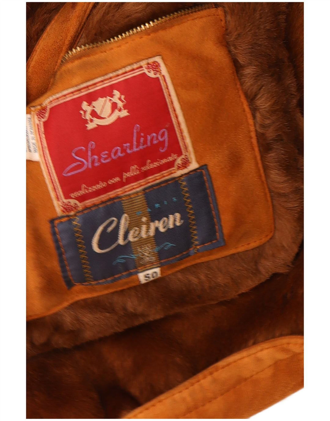 Sobretudo masculino Cleiren Shearling IT 50 grande bege shearling