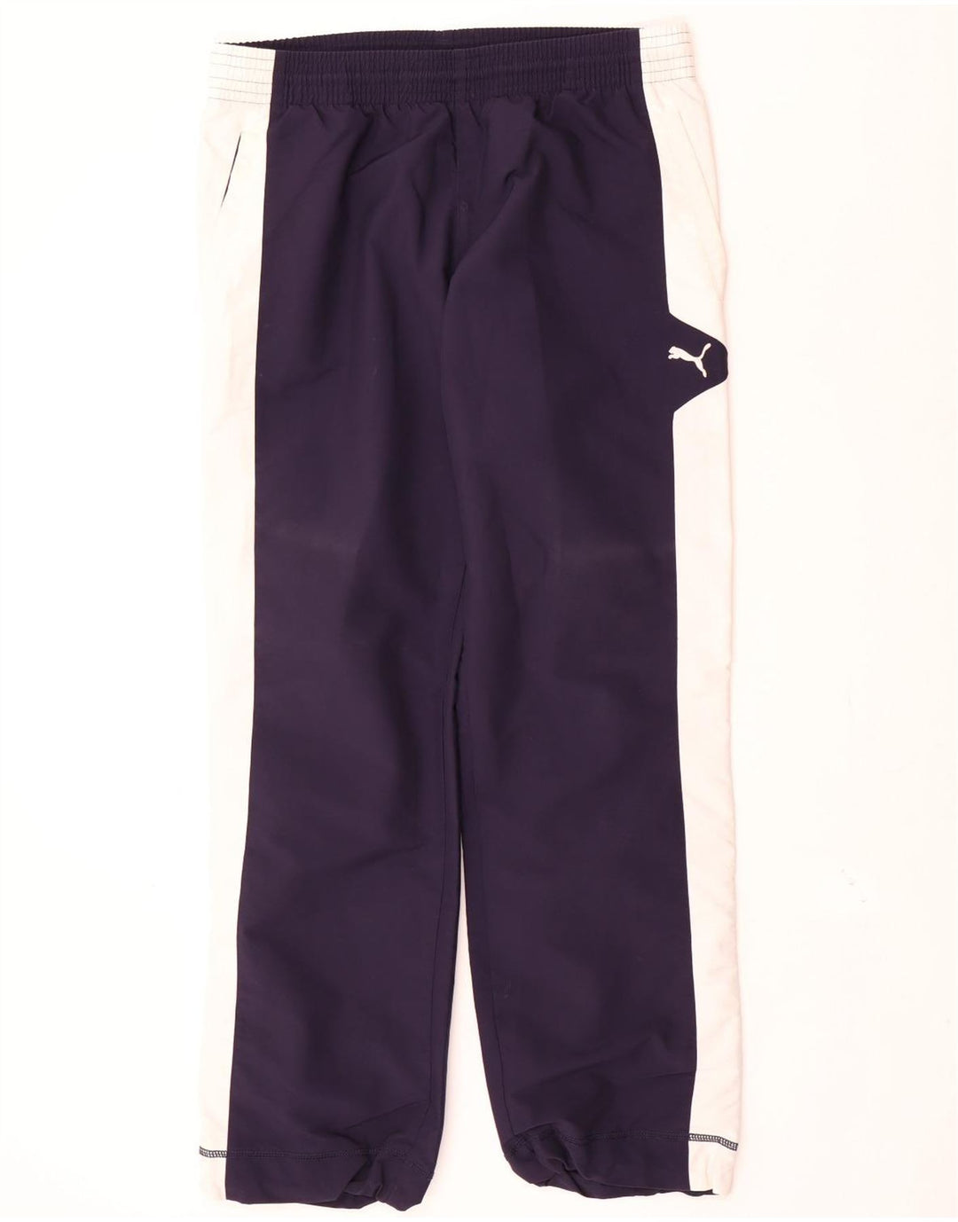 Calça de treino masculina Puma Joggers médio azul marinho Colourblock esportivo